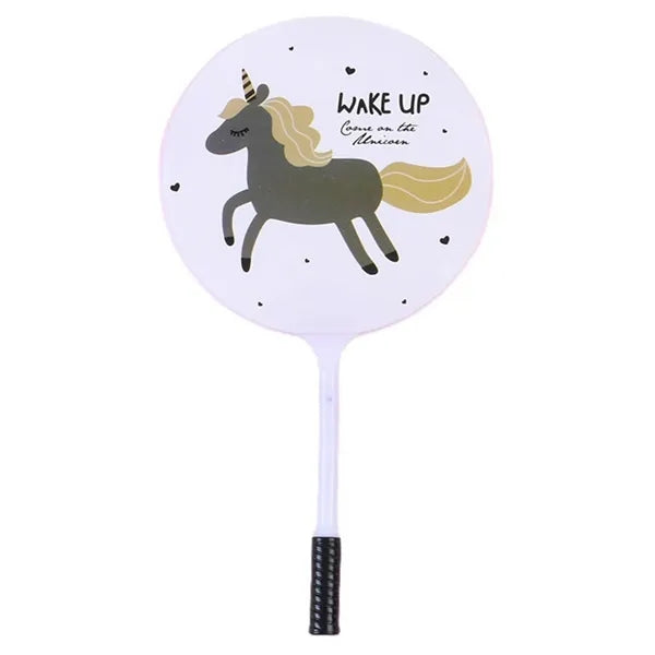 Multifunctional Plastic Handheld Unicorn Fan w/Ballpoint Pen