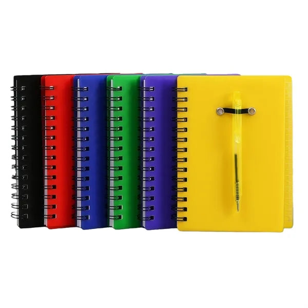 Eco Spiral Notebook With Pen & Sticky Notes Set