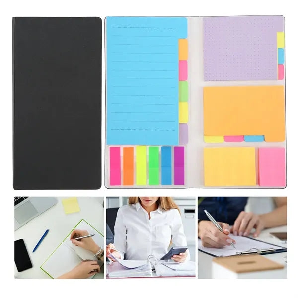 PU Leather Cover Sticky Notes Set Planner Dividers Tabs