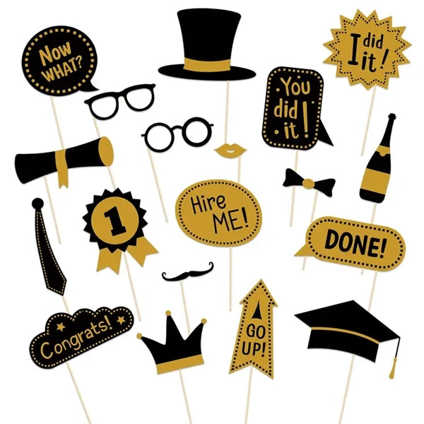 College Graduation Party Funny Photo Prop Set