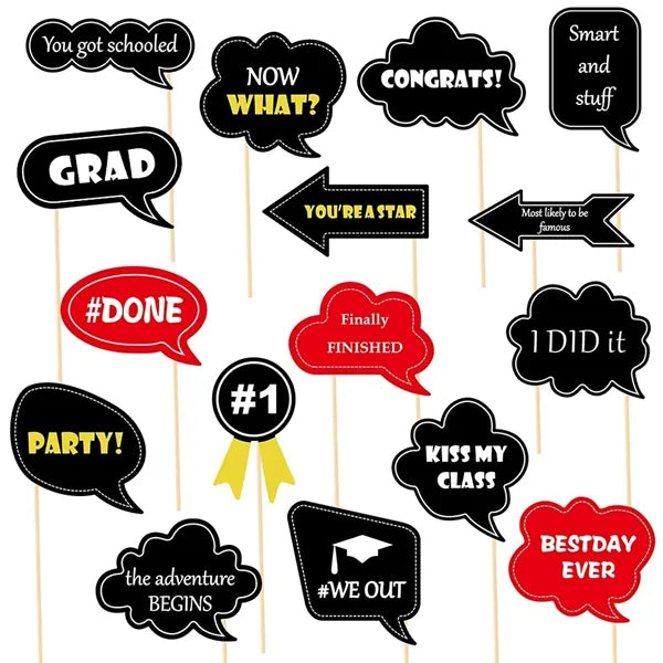 College Graduation Party Funny Photo Prop Set