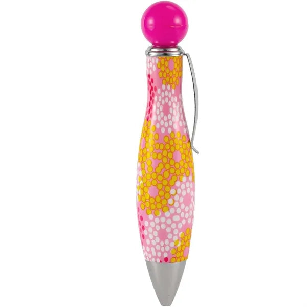 Ballpoint pen w/ six flower film short bowling balls