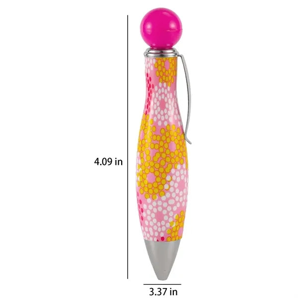 Ballpoint pen w/ six flower film short bowling balls