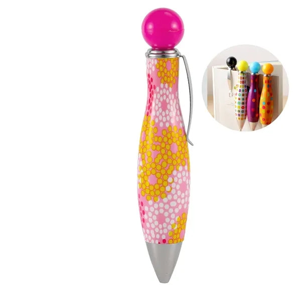 Ballpoint pen w/ six flower film short bowling balls