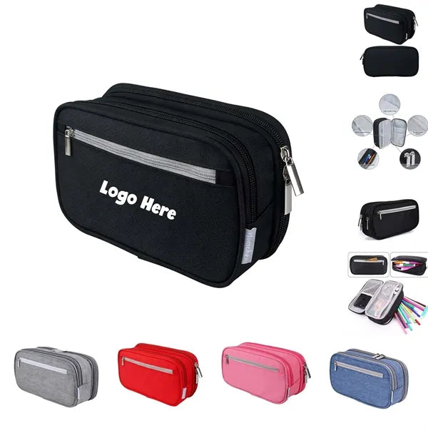 Large Capacity Nylon Pencil Case
