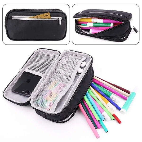 Large Capacity Nylon Pencil Case