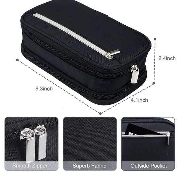 Large Capacity Nylon Pencil Case