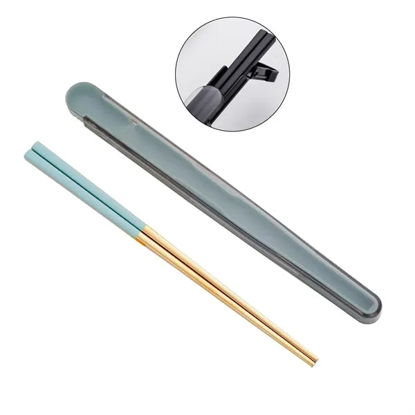 304 stainless steel portable chopstick box student set