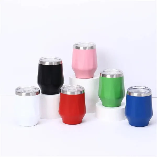 12Oz Stainless Steel Diamond-Pattern Insulated Cup