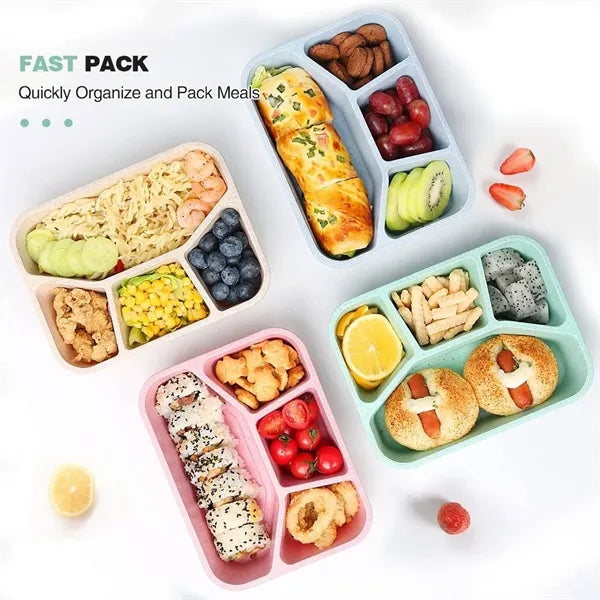 Wheat Straw Bento Box Can Be Microwave Heated