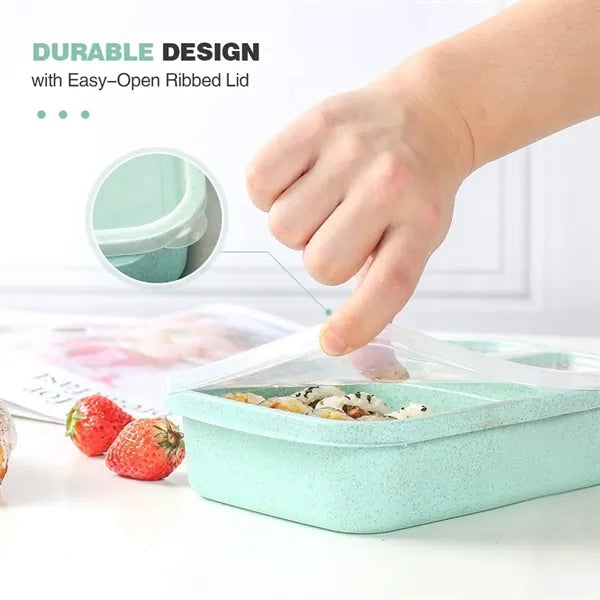 Wheat Straw Bento Box Can Be Microwave Heated