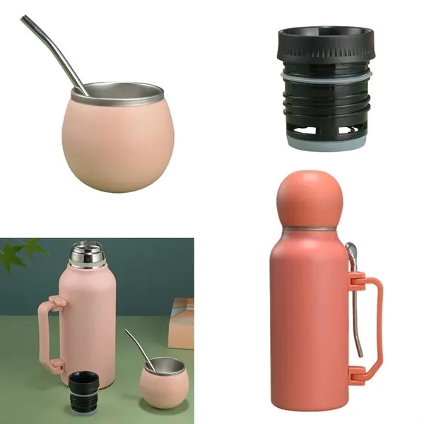 Water Bottle with Dual-Cup Design