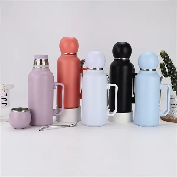 Water Bottle with Dual-Cup Design
