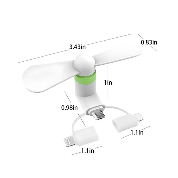 3-in-1 Mini Phone Fan