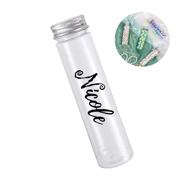 2oz Transparent Plastic Test Tube w/ Screw Cap