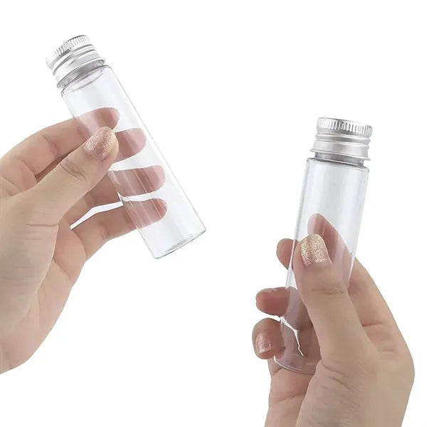2oz Transparent Plastic Test Tube w/ Screw Cap