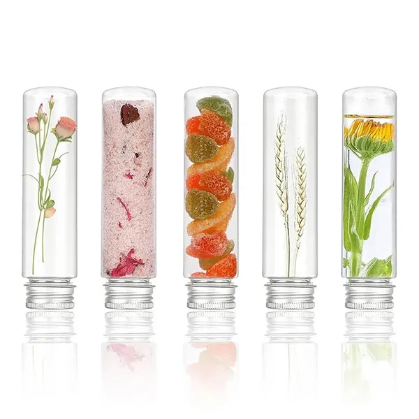 2oz Transparent Plastic Test Tube w/ Screw Cap