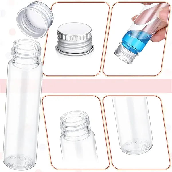 2oz Transparent Plastic Test Tube w/ Screw Cap