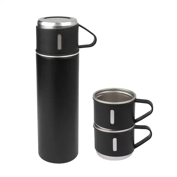 17Oz Vacuum Insulated Thermo Water Bottle with 3 Mug Lids