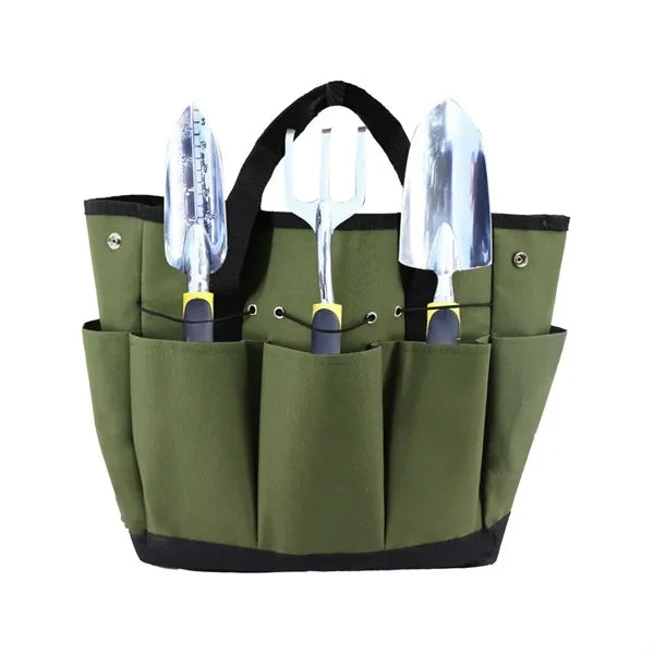 Canvas Garden Tool Tote Bag With 8 Pockets