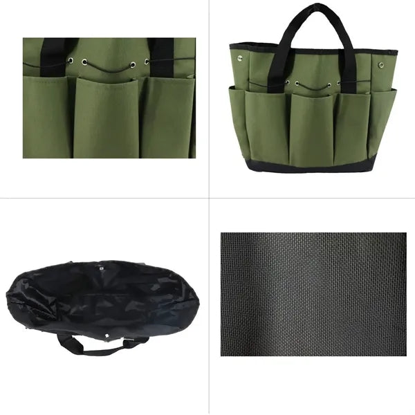 Canvas Garden Tool Tote Bag With 8 Pockets