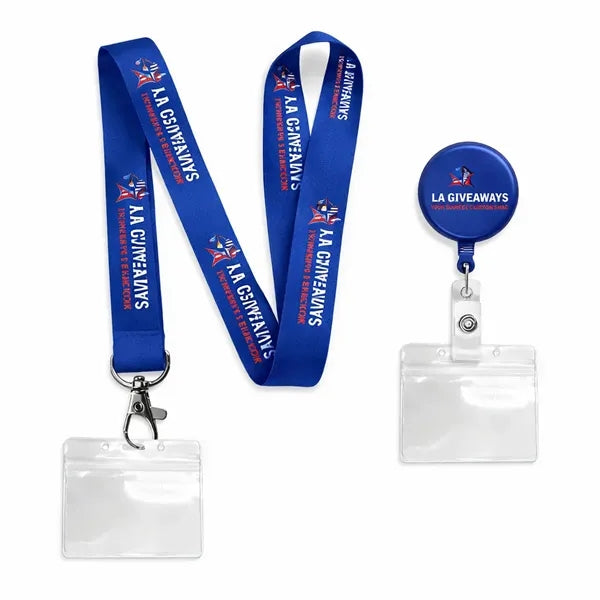 Adjustable fabric lanyard with printed design
