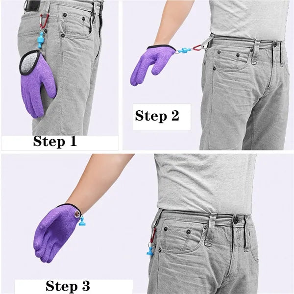 PE Coated Fishing Gloves