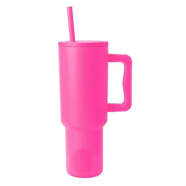 40 oz Portable Handle 304 Stainless Steel Straw Tumbler