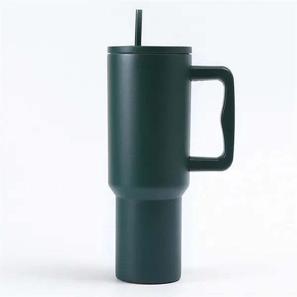 40 oz Portable Handle 304 Stainless Steel Straw Tumbler