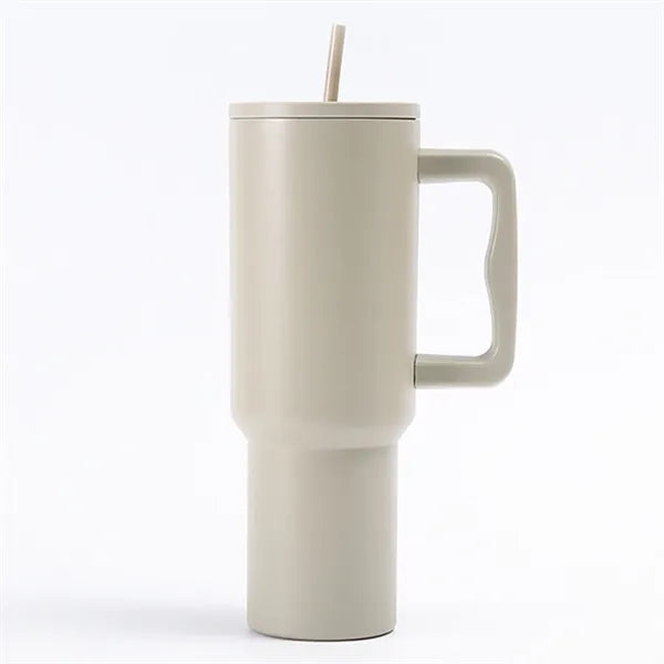 40 oz Portable Handle 304 Stainless Steel Straw Tumbler