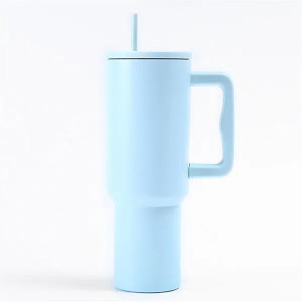 40 oz Portable Handle 304 Stainless Steel Straw Tumbler