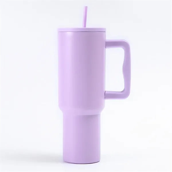 40 oz Portable Handle 304 Stainless Steel Straw Tumbler