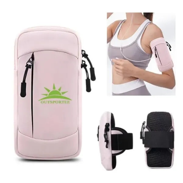 Multi-Pocket Storage Phone Holder Run Armband Wrist Pouch