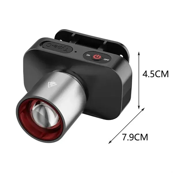 Rechargeable Adjustable Zoom LED Headlamp