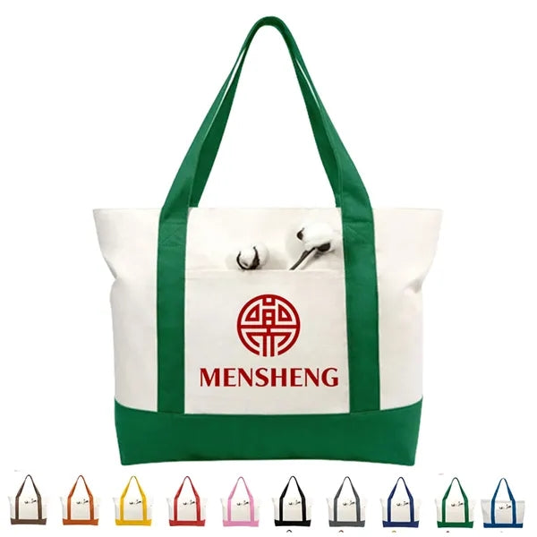 Colorful Handheld Spliced Canvas Bag