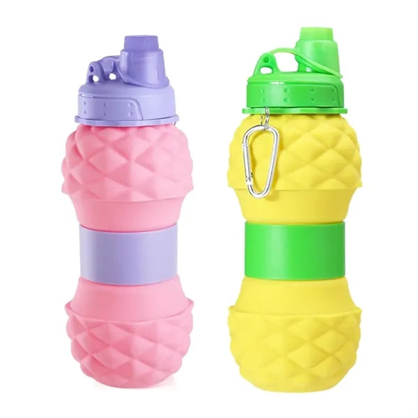 23.7 oz. Pineapple Collapsible Water Bottle with Carabiner