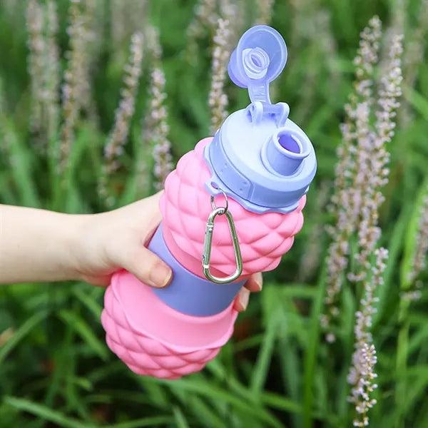 23.7 oz. Pineapple Collapsible Water Bottle with Carabiner