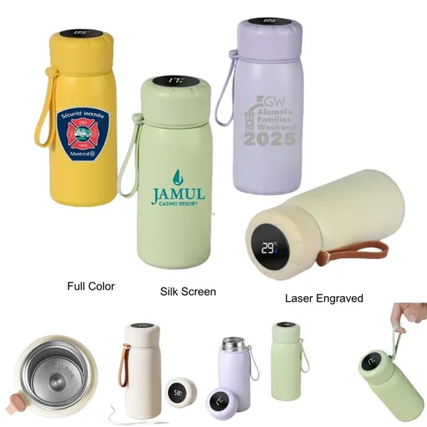 13.5 oz Temperature Display Vacuum Stainless Steel Bottle