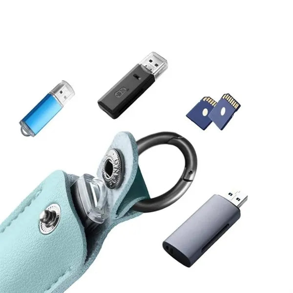 Portable Storage Carrying USB Cases with Keychain