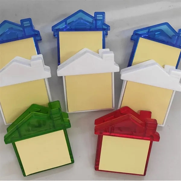 House Shaped Magnetic Clip with Sticky Notes & Pen Holder