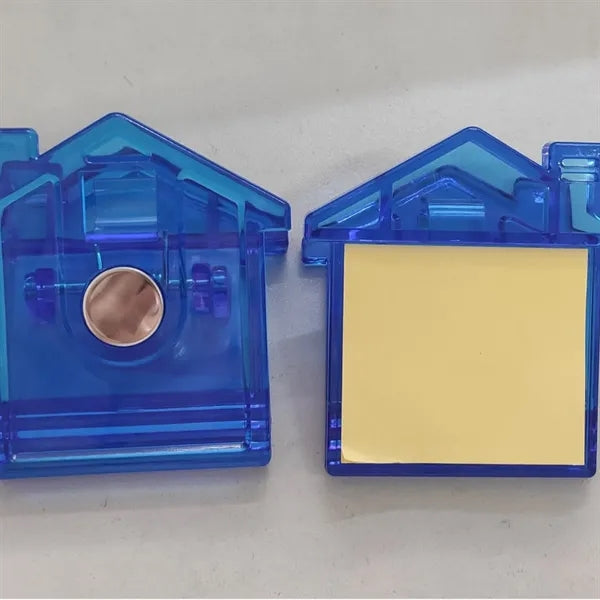 House Shaped Magnetic Clip with Sticky Notes & Pen Holder