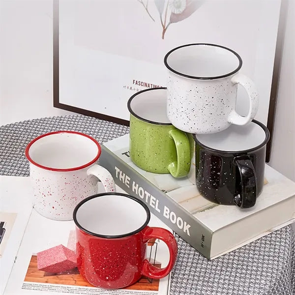 15 Oz Speckle Ceramic Camping Mug