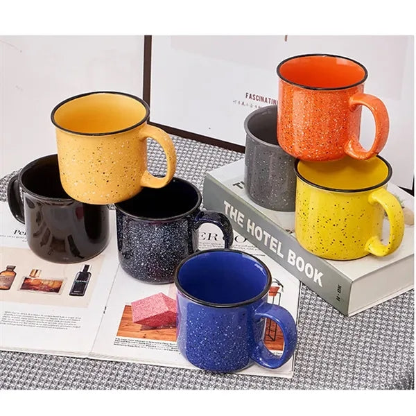 15 Oz Speckle Ceramic Camping Mug