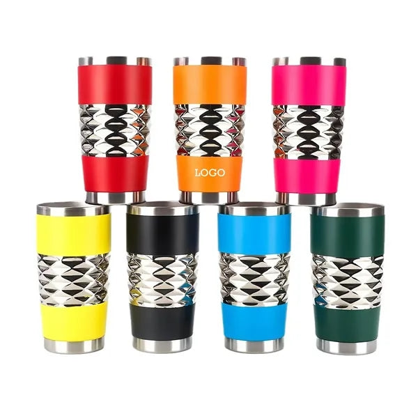 20oz Diamond Shaped Insulated Mug with Lid