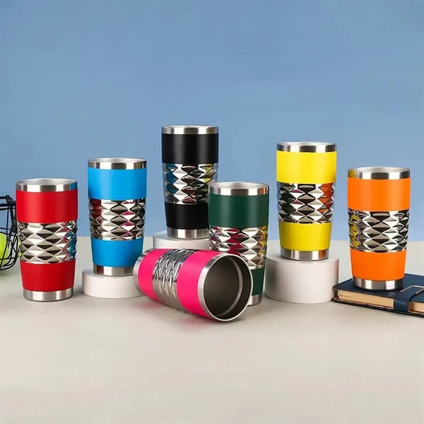 20oz Diamond Shaped Insulated Mug with Lid