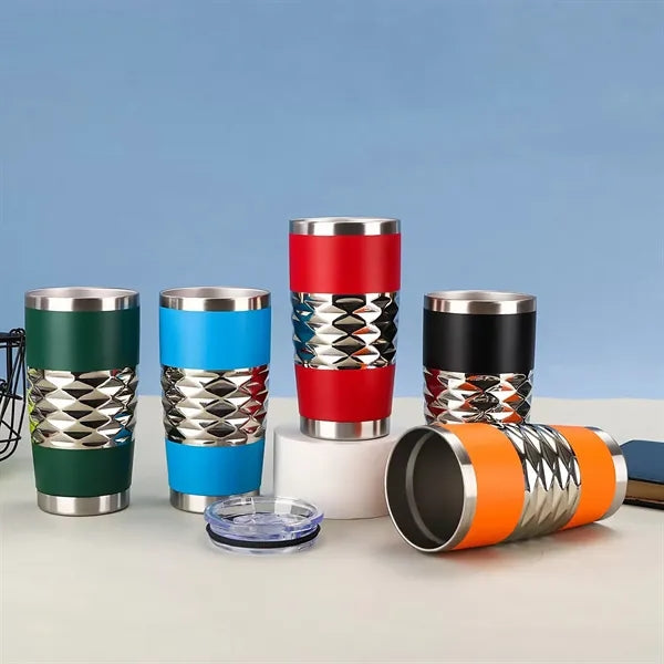20oz Diamond Shaped Insulated Mug with Lid
