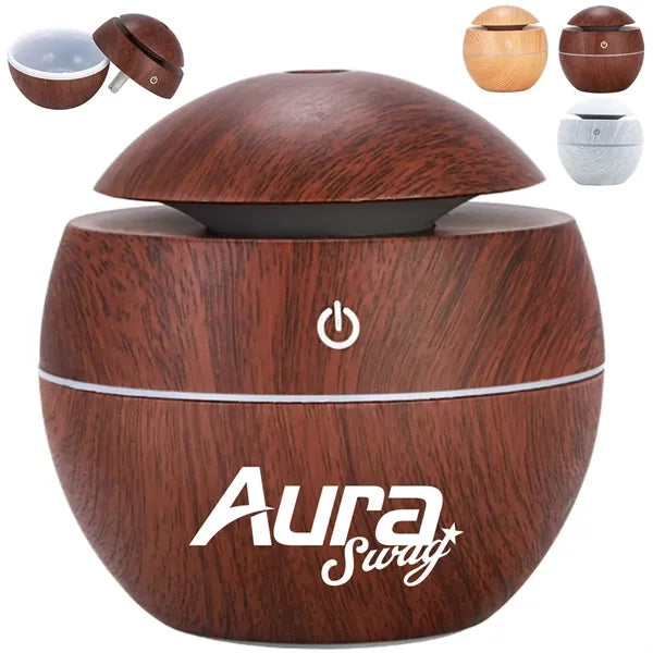 Wood Grain USB Quiet Humidifier Aromatherapy Diffuser