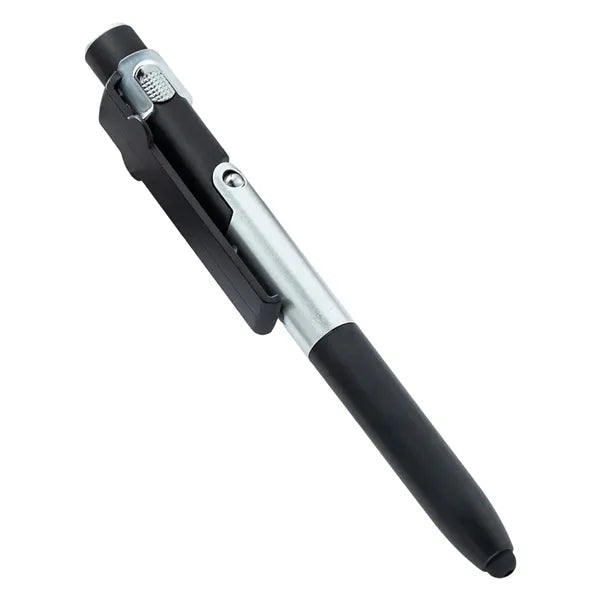 4-in-1 Folding Cell Phone Holder LED Stylus Ballpoint Pen