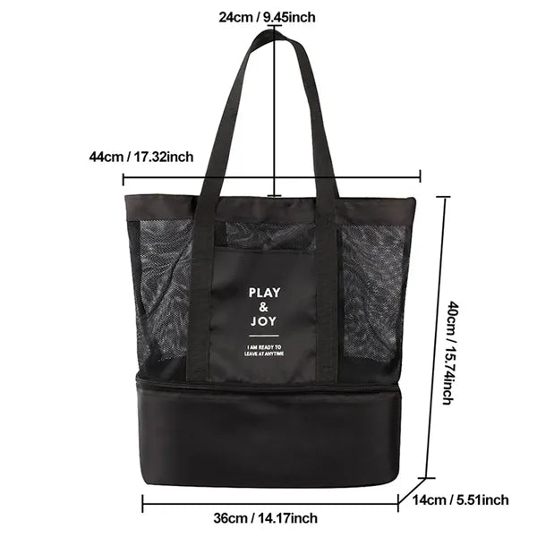 Insulated Double Layer Lunch Tote Bag