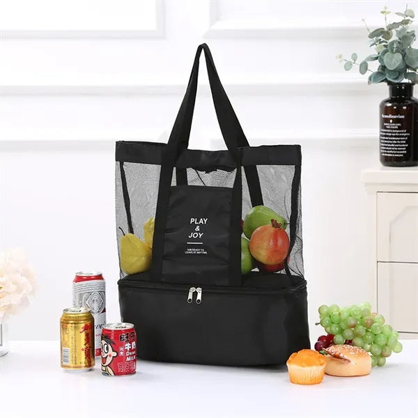 Insulated Double Layer Lunch Tote Bag
